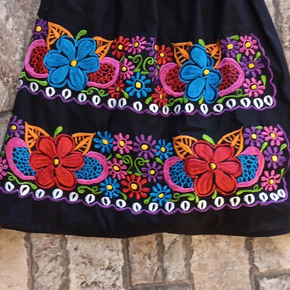Girls Mexican Embroidered Dress - Picture 4 of 5